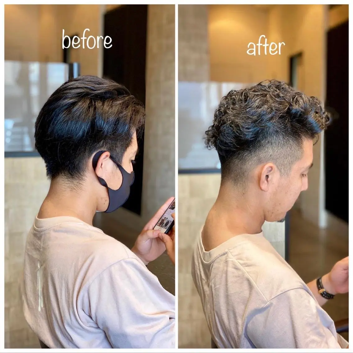 パーマ メンズ 宮城 将大のヘアスタイル
