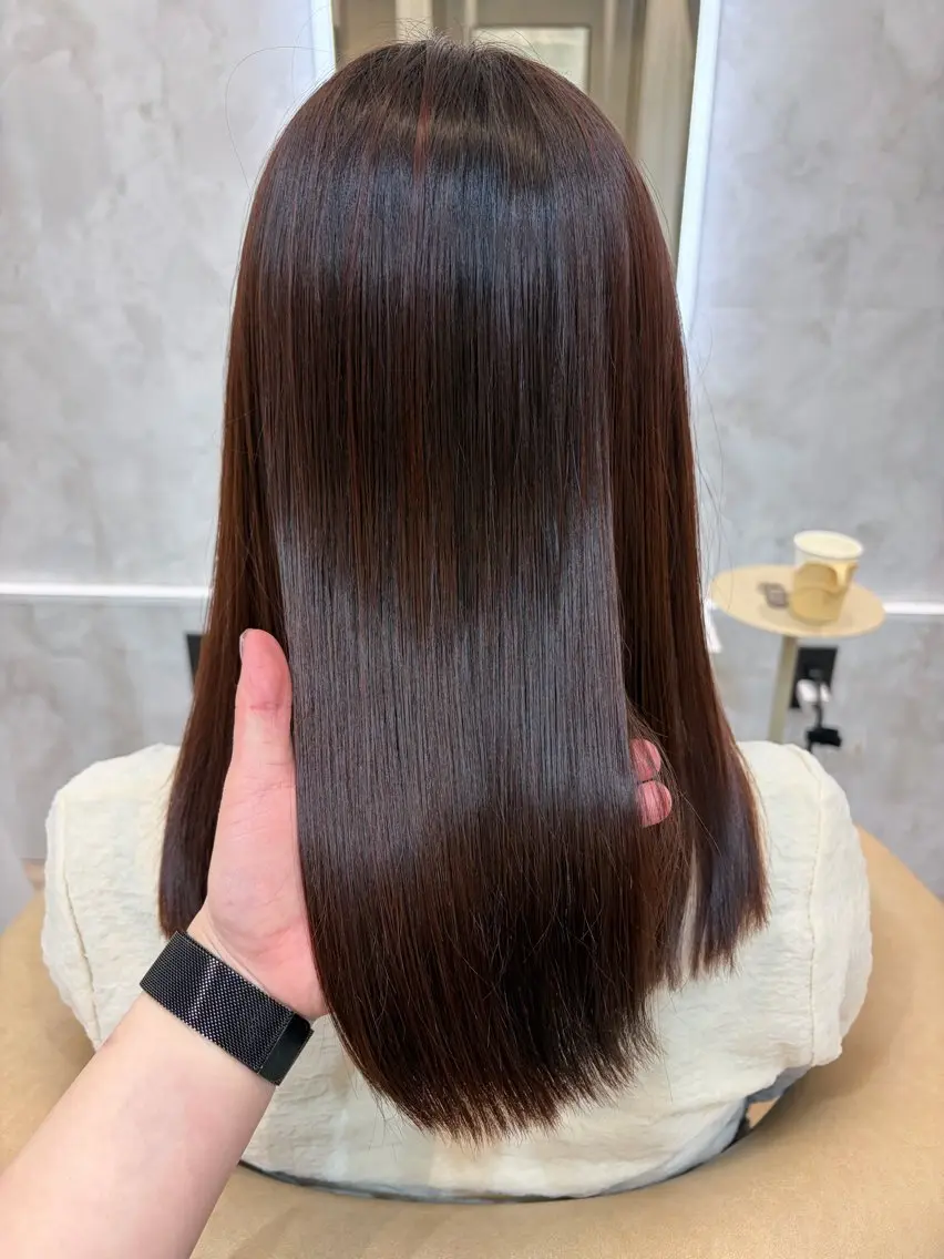 ミディアム カラー ヘアカラー 畑中 夢のヘアスタイル