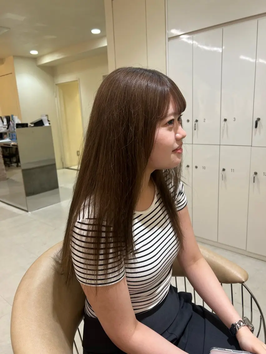 ロング カラー ヘアカラー トリートメント 重松 丈博のヘアスタイル