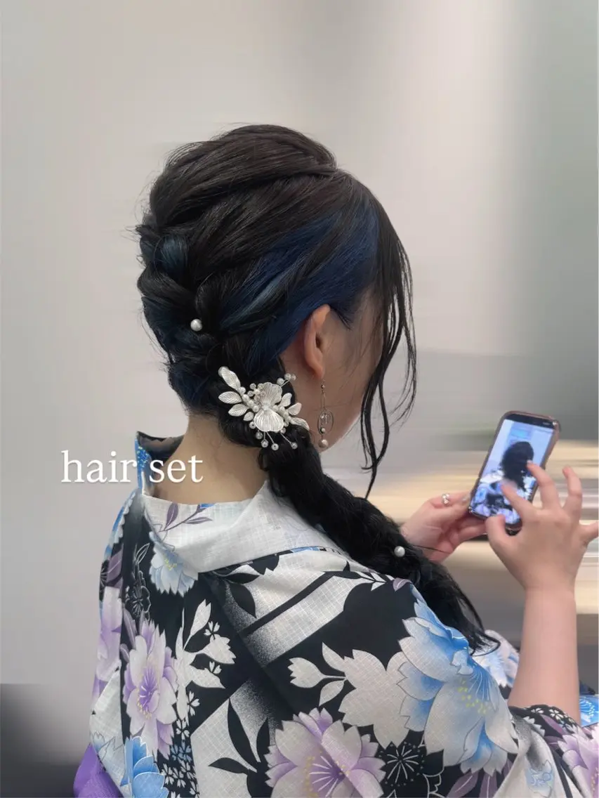 ヘアアレンジ 浴衣 ヘアセット 個室サロン🌼万希 ヘアケア/ヘッドスパのヘアスタイル