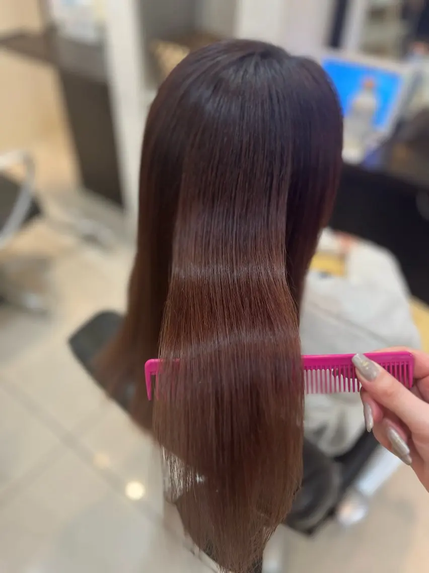 ミディアム ピンクブラウン ヘアカラー 🍒 SANA🍒のヘアスタイル