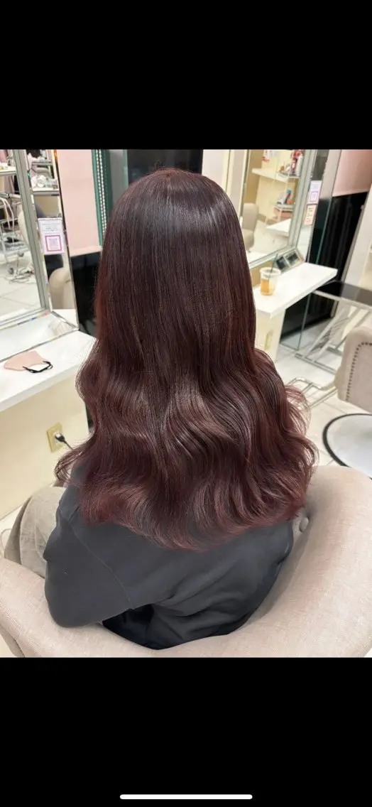 セミロング カラー ヘアアレンジ ピンクカラー hari make maria/NANAのヘアスタイル