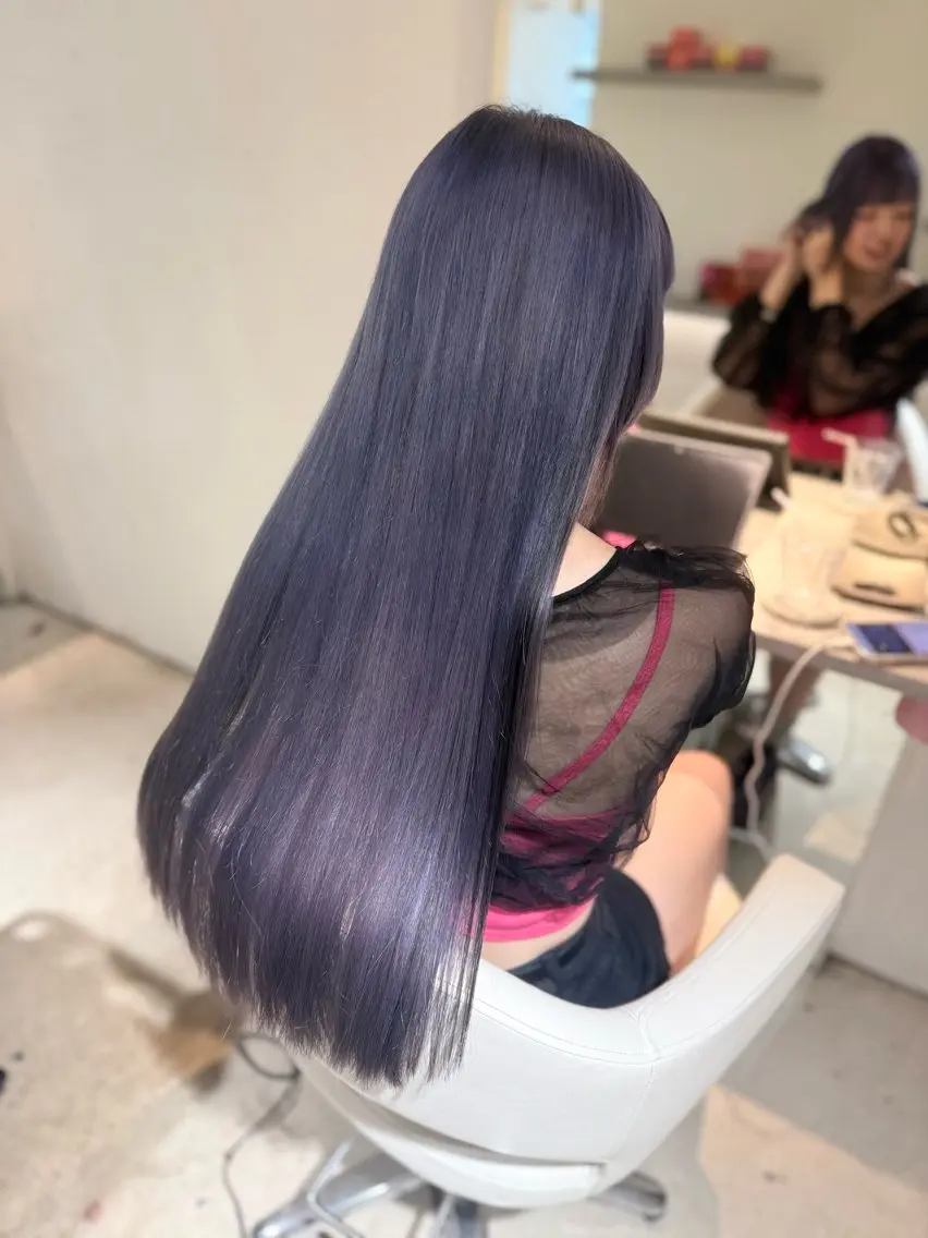 ロング カラー ラベンダーカラー シルバー 🦋🫧艶髪カラー 🫧🦋あいりのヘアスタイル