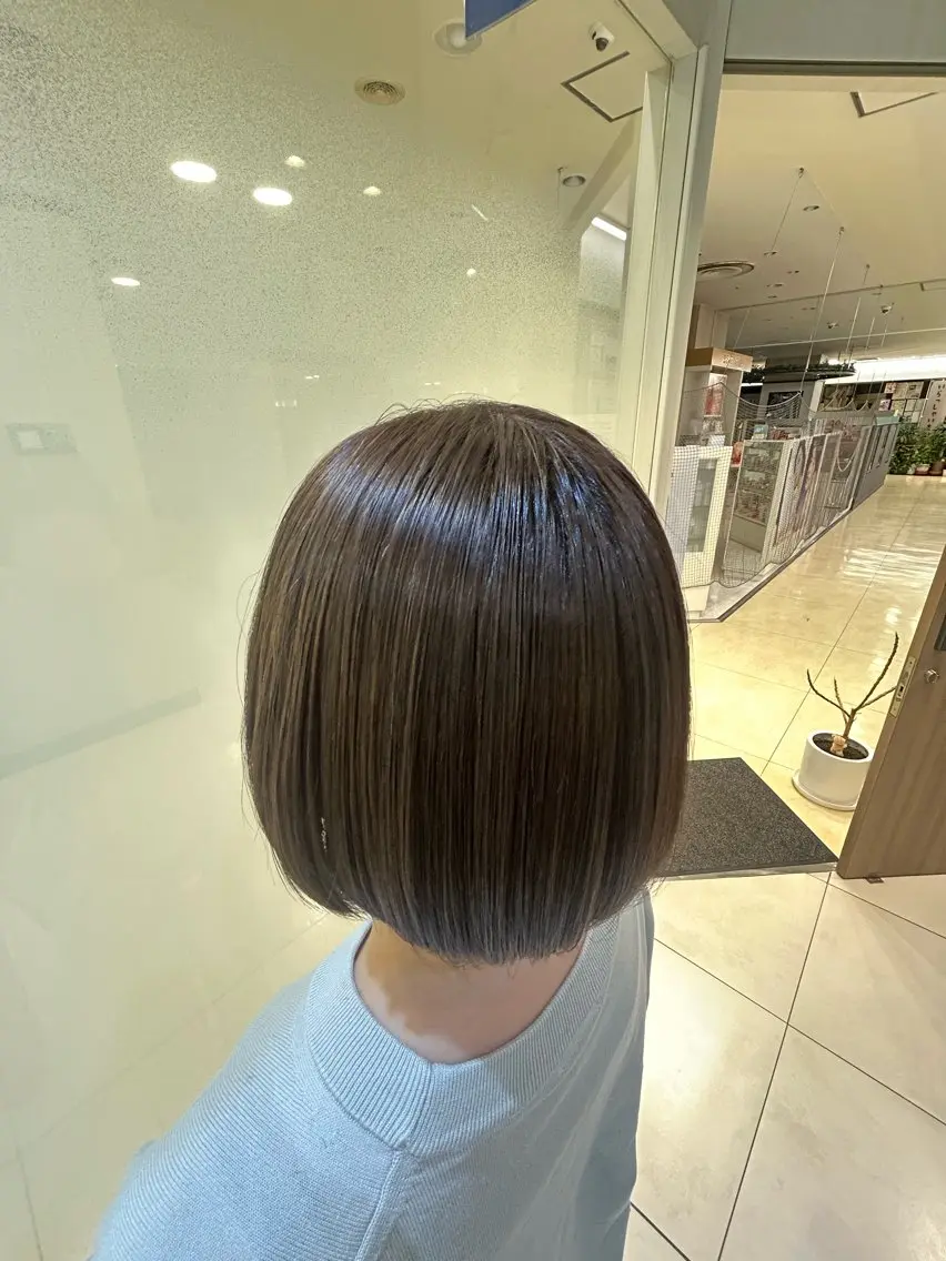 ショート パーマ カット 縮毛矯正 トリートメント 縮毛矯正/髪質改善/ 艶髪ササキナツミのヘアスタイル