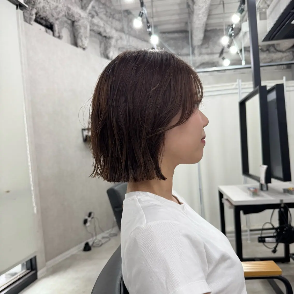 ショート 切りっぱなしボブ ボブ 無料カットモデル/ 梅田🦋さかそ。のヘアスタイル