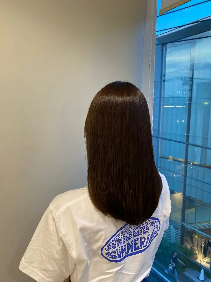 セミロング パーマ カットモデル 🦋熊田 史織のヘアスタイル