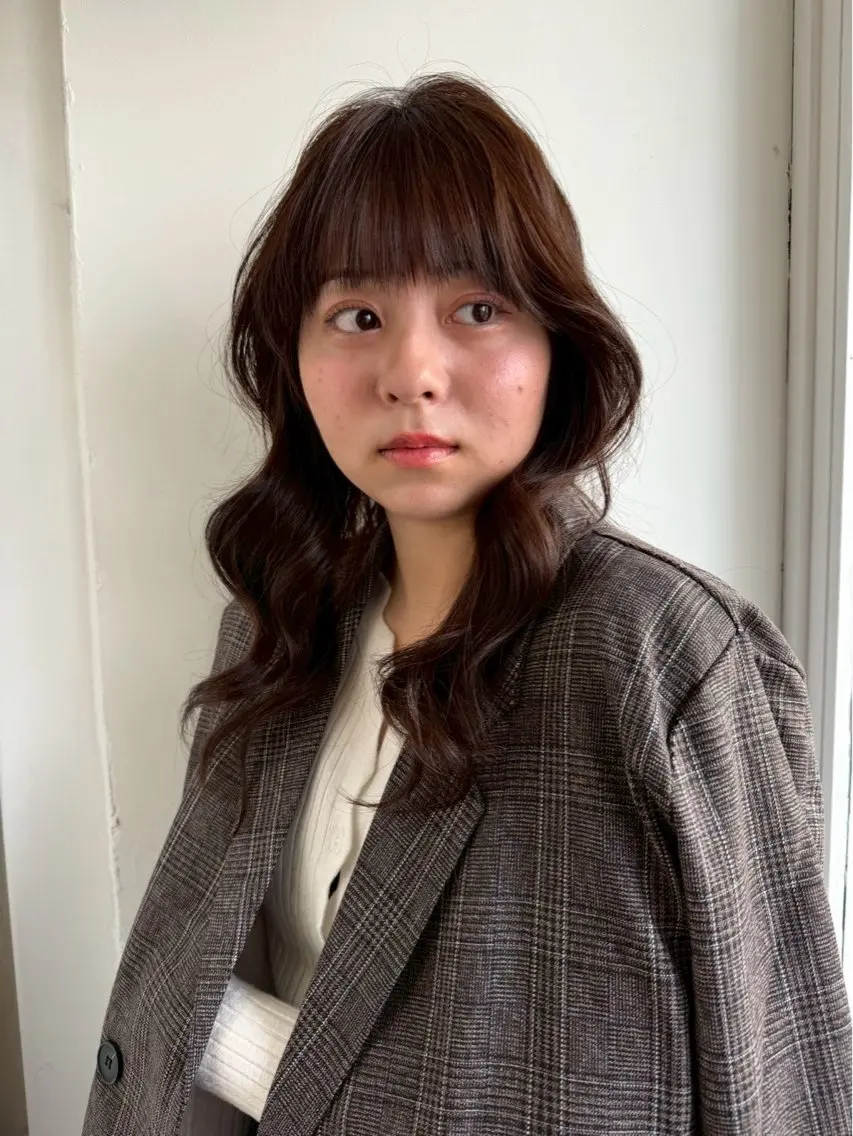 セミロング レイヤーカット カット 🧼ROMEO京橋店 岡﨑桃花🧼のヘアスタイル