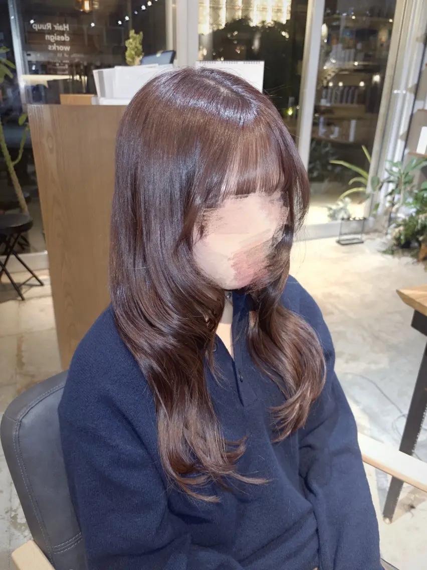 ロング カラー ブラウンカラー ピンクカラー ヘアカラー Hair ruup /  マイナのヘアスタイル