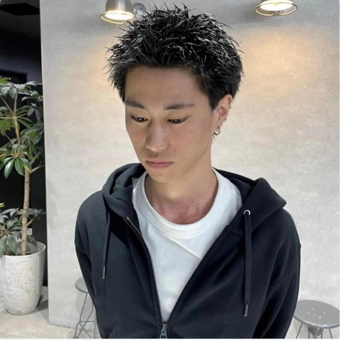 ショート カラー パーマ メンズ メンズパーマ スパイキーショート ショートヘア カット ヘッドスパ ヘアセット 🔥メンズ 特化🔥菊水皐暉🔥のヘアスタイル