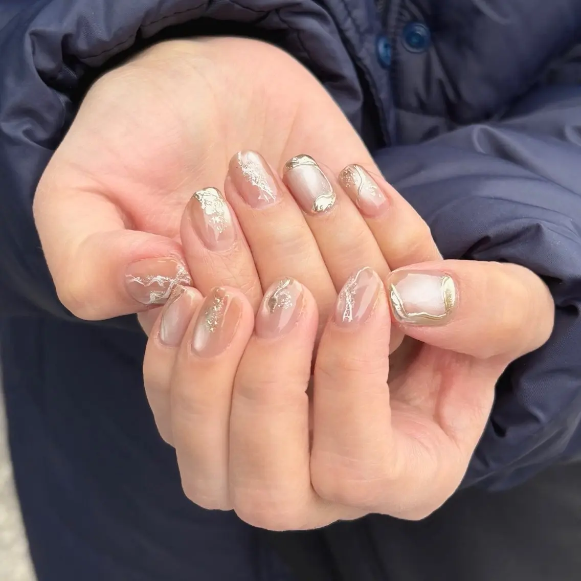 ネイル マグネットネイル ニュアンスネイル ハンドネイル Lily Nailのネイルデザイン