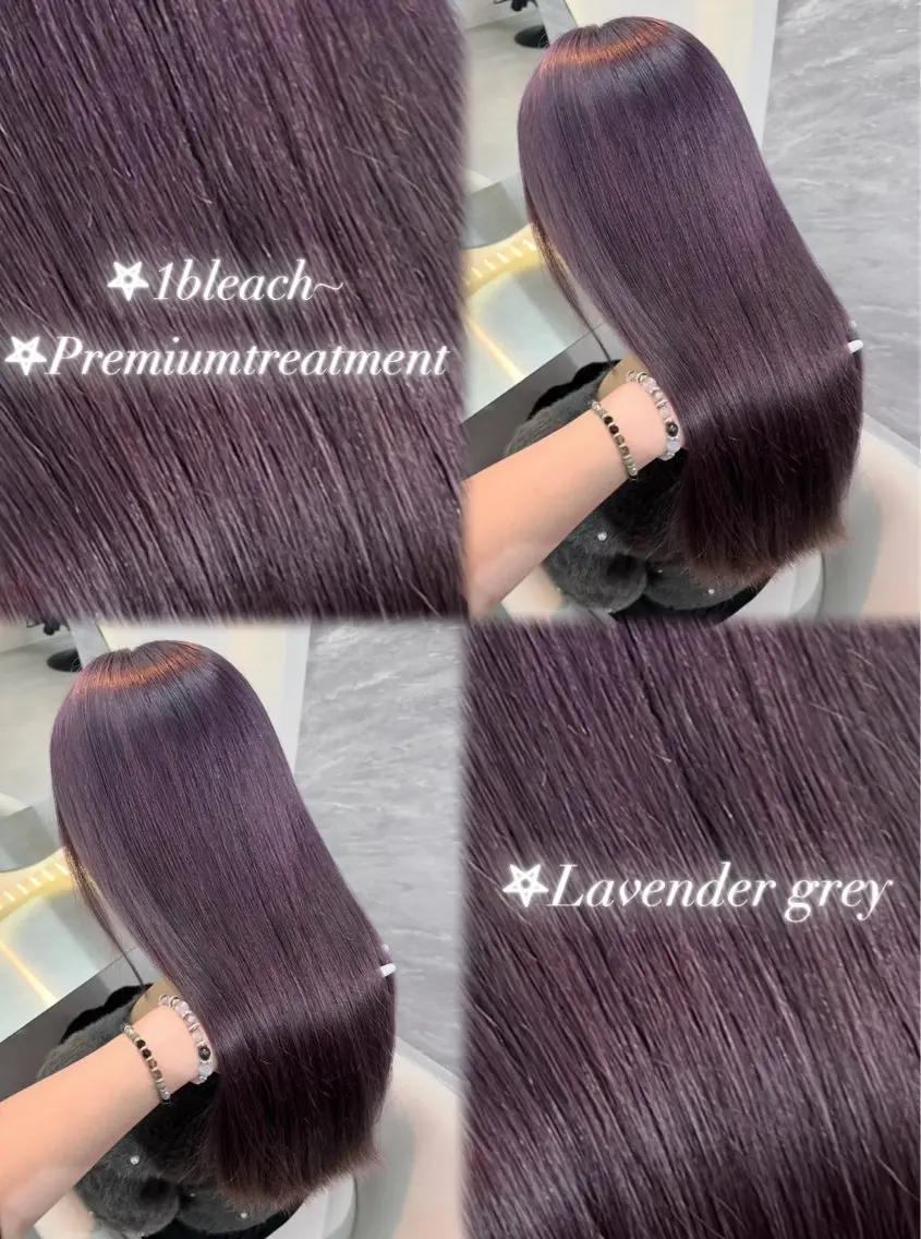 ロング カラー ヘアアレンジ 透明感カラー ハイトーンカラー ラベンダーカラー ヘアカラー 🩶透明感カラー 池袋/mei🩶のヘアスタイル