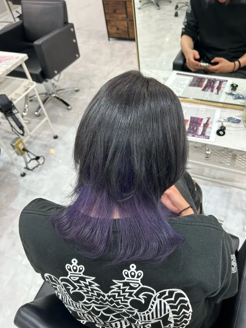 🌙🧸ブリーチ込みインナーカラー+高保湿トリートメント🧸🌙の写真