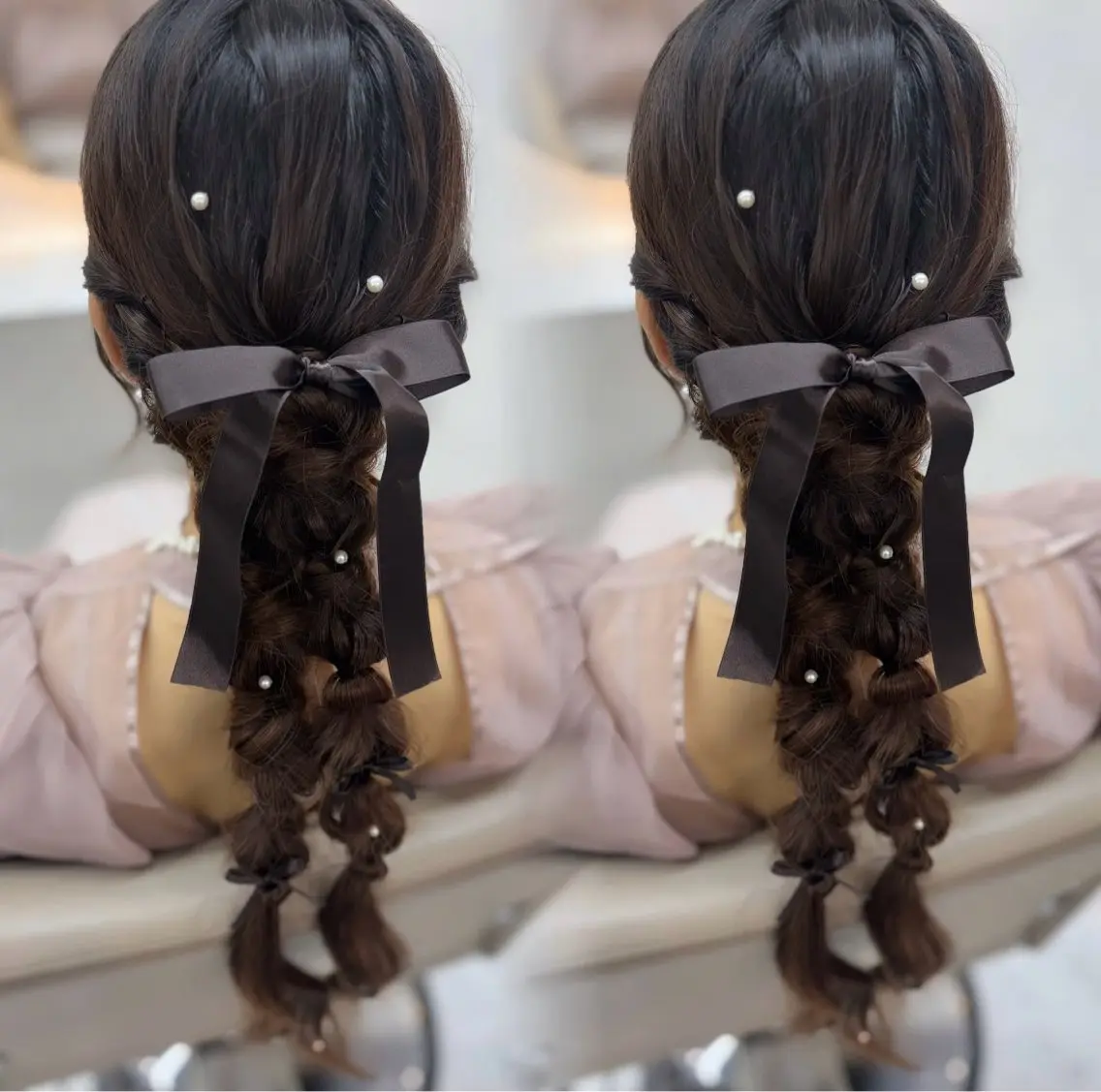 ロング ヘアアレンジ 結婚式・ブライダル ヘアセット ⋆˙⟡ひより✧˖°/ モデル様募集中🍓のヘアスタイル