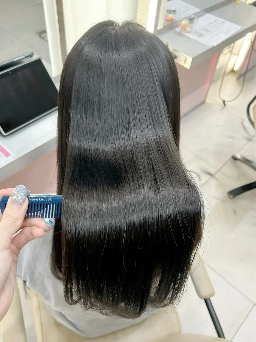 セミロング カット 縮毛矯正 トリートメント 池袋|酸性ストレート •縮毛矯正 KOKIのヘアスタイル