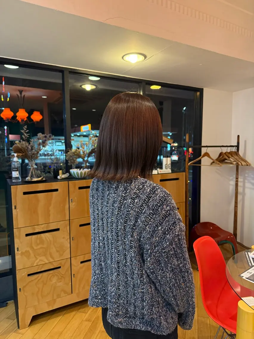 ミディアム ヘアカラー 八木 琴実のヘアスタイル