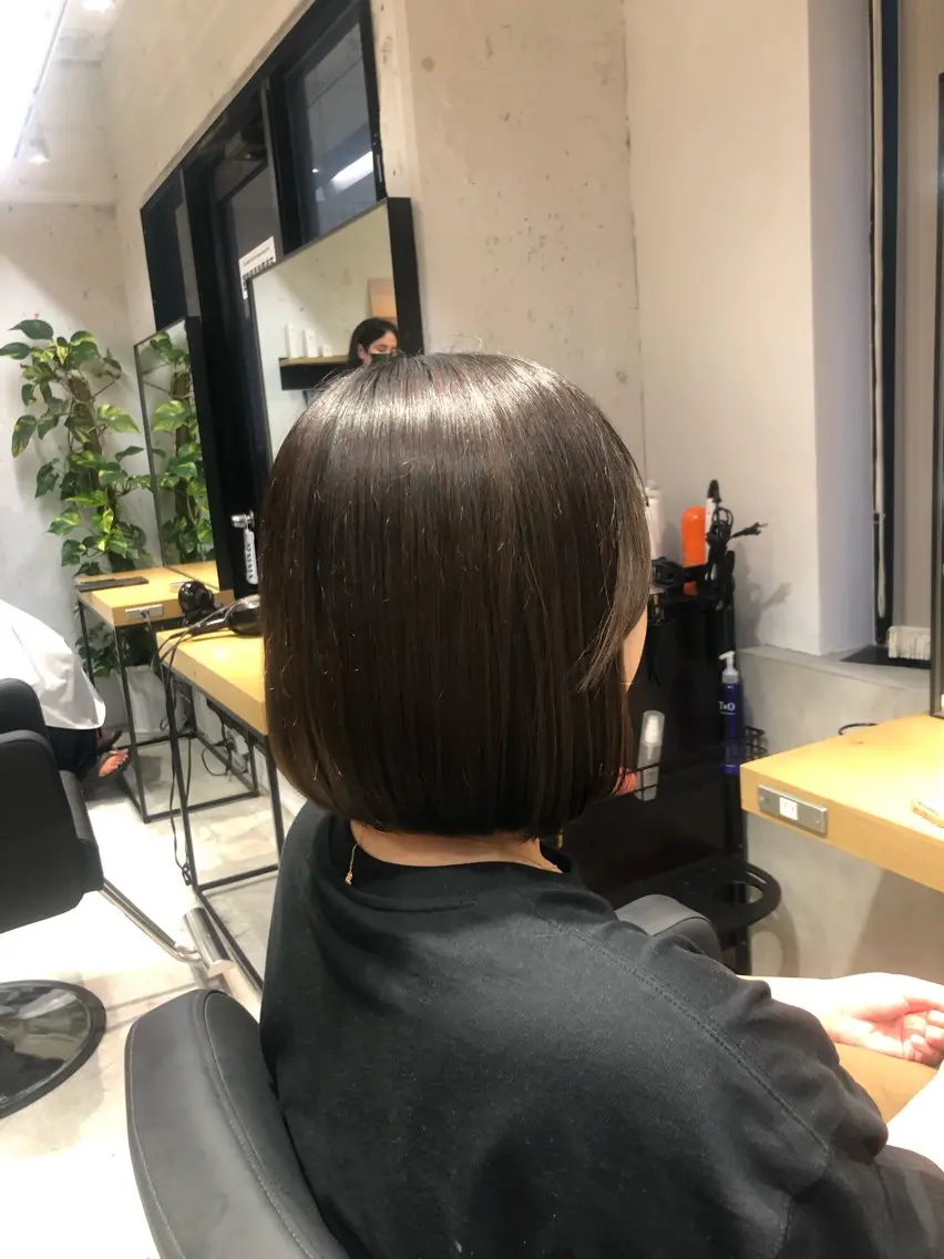 ショート ボブ 髪質改善 トリートメント カット トリートメント ✨髪質改善ストレート ×ミニボブ✨萩原 翼のヘアスタイル