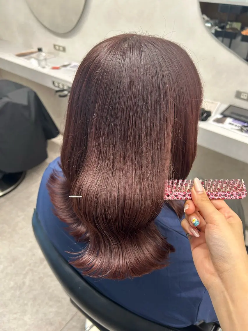 セミロング ヘアカラー 🎀HARU/透明感 ダブルカラーのヘアスタイル