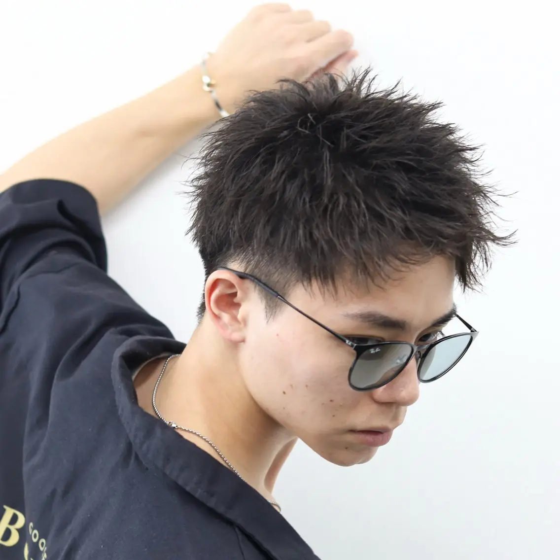 ショート カラー パーマ メンズ カット 🔥メンズ極🔥韓国 シャドウ/波巻き柿崎のヘアスタイル