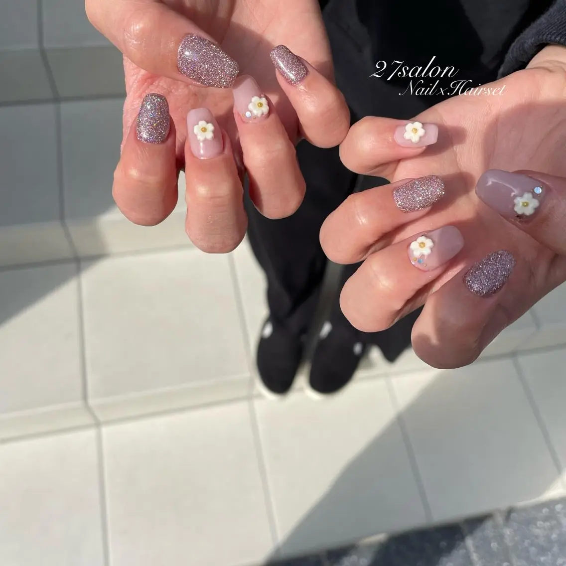 ネイル フラッシュネイル フラワーネイル 27salon yuinaのネイルデザイン