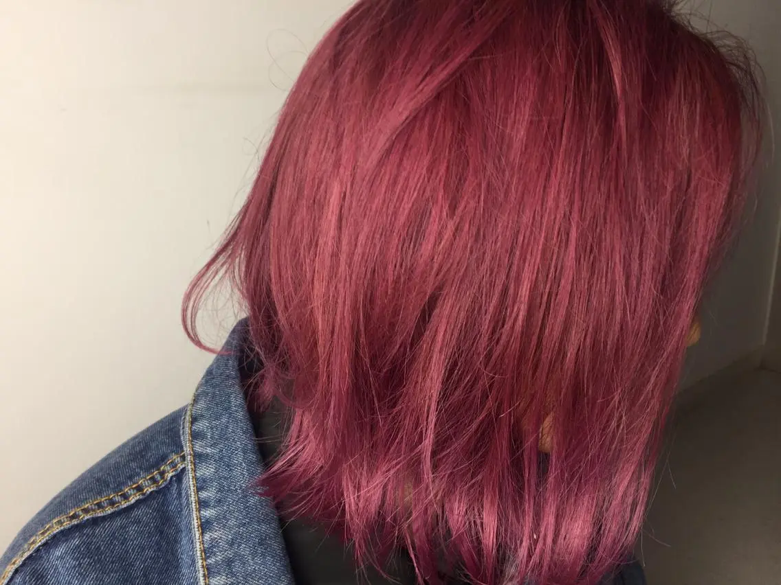 ミディアム カラー アッシュ ブリーチ ピンクカラー ピンクパープル パープルカラー 武田 久司のヘアスタイル