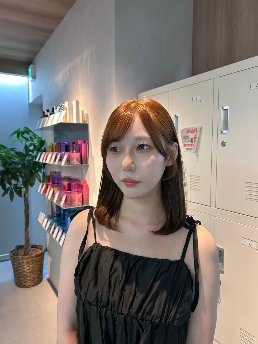 セミロング カラー カット ヘアカラー トリートメント ヘッドスパ RINO LAMINのヘアスタイル