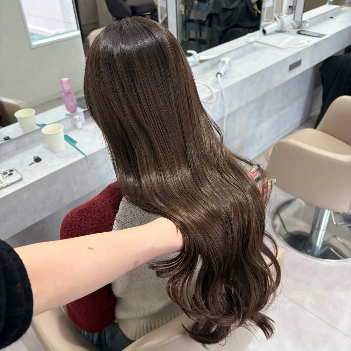 ロング 似合わせカラー/ ベージュ いちご🍓のヘアスタイル