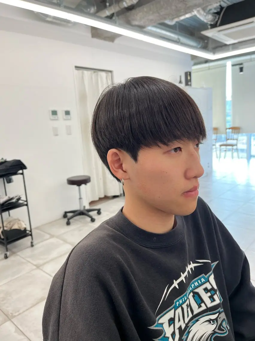☔️うねりや広がりが気になる方必見☔️メンズカット+前髪縮毛矯正+トリートメント#曲がる縮毛矯正の写真