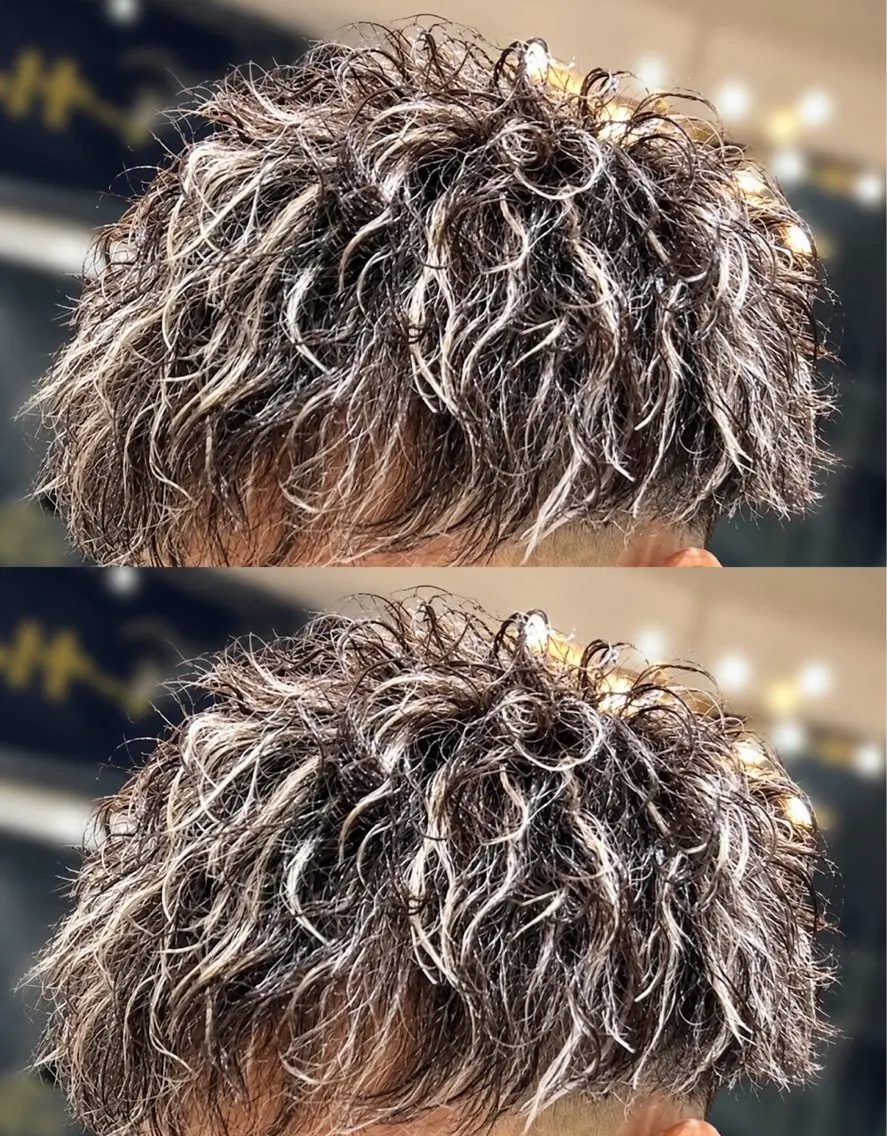 ショート カラー パーマ メンズ カット ヘアカラー パーマ トリートメント ヘッドスパ ヘアセット メンズ/ツイスパ/ レイヤー渋谷🌹のヘアスタイル