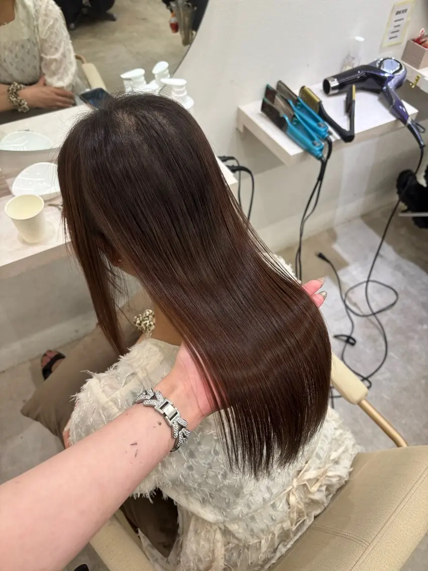 ロング 縮毛矯正 Core かんなのヘアスタイル