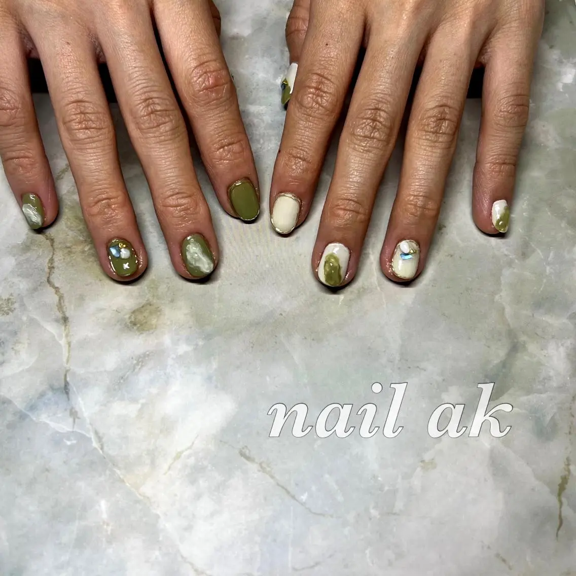 ネイル ニュアンスネイル ハンドネイル ak nail .のネイルデザイン