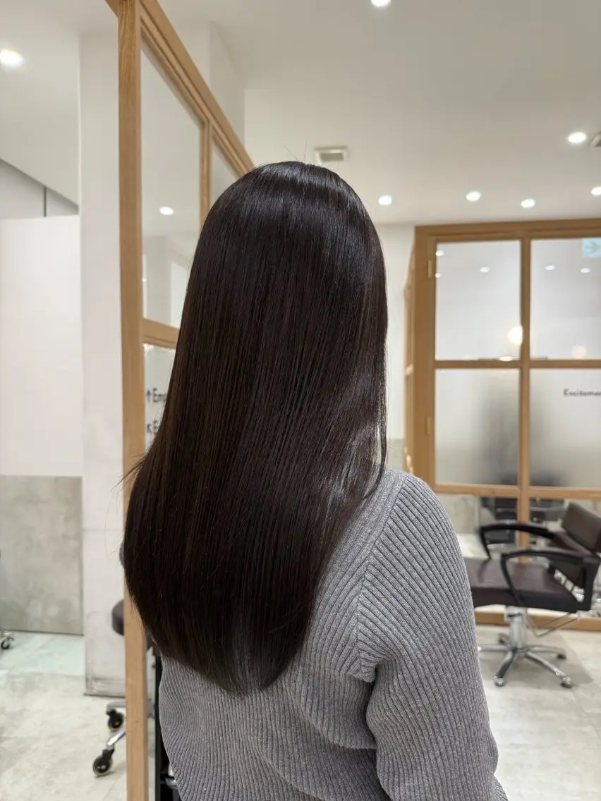 ロング カット 縮毛矯正 トリートメント 𓍯柔らかhair 𓍯 yukinoのヘアスタイル