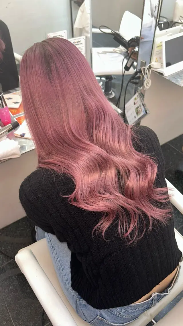 ロング ヘアカラー ✨🦄韓国風レイヤ ー🦄✨林あかりのヘアスタイル