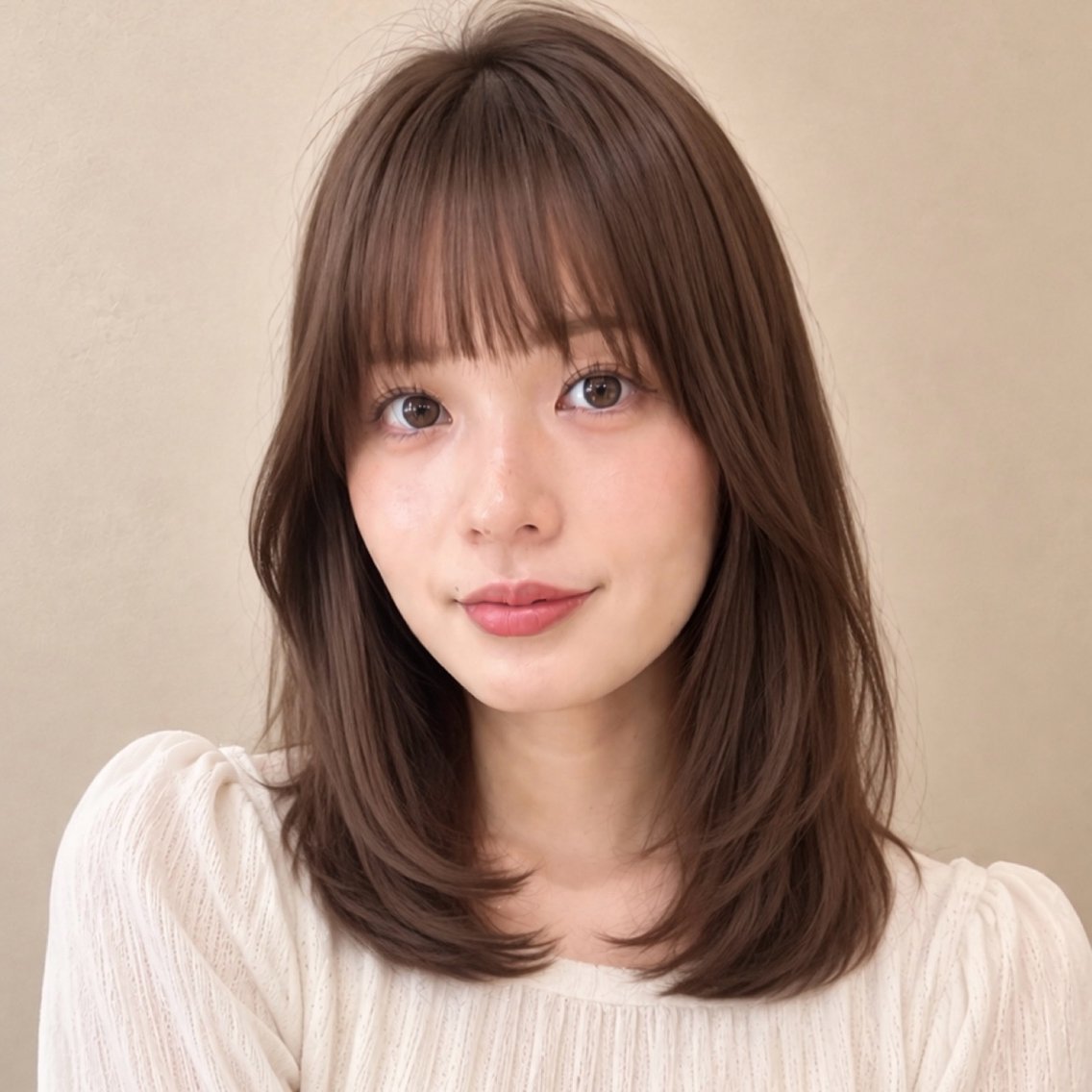 ミディアム カット トリートメント ミディアムレイヤー 🧺艶カラー🤎原宿のヘアスタイル
