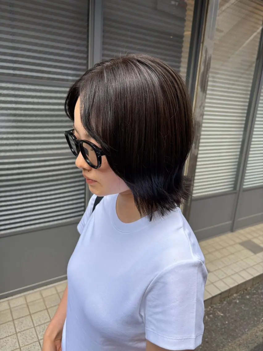 ショート カット ヘアカラー トリートメント 🌷【暖色艶カラー】 shiori🌷のヘアスタイル