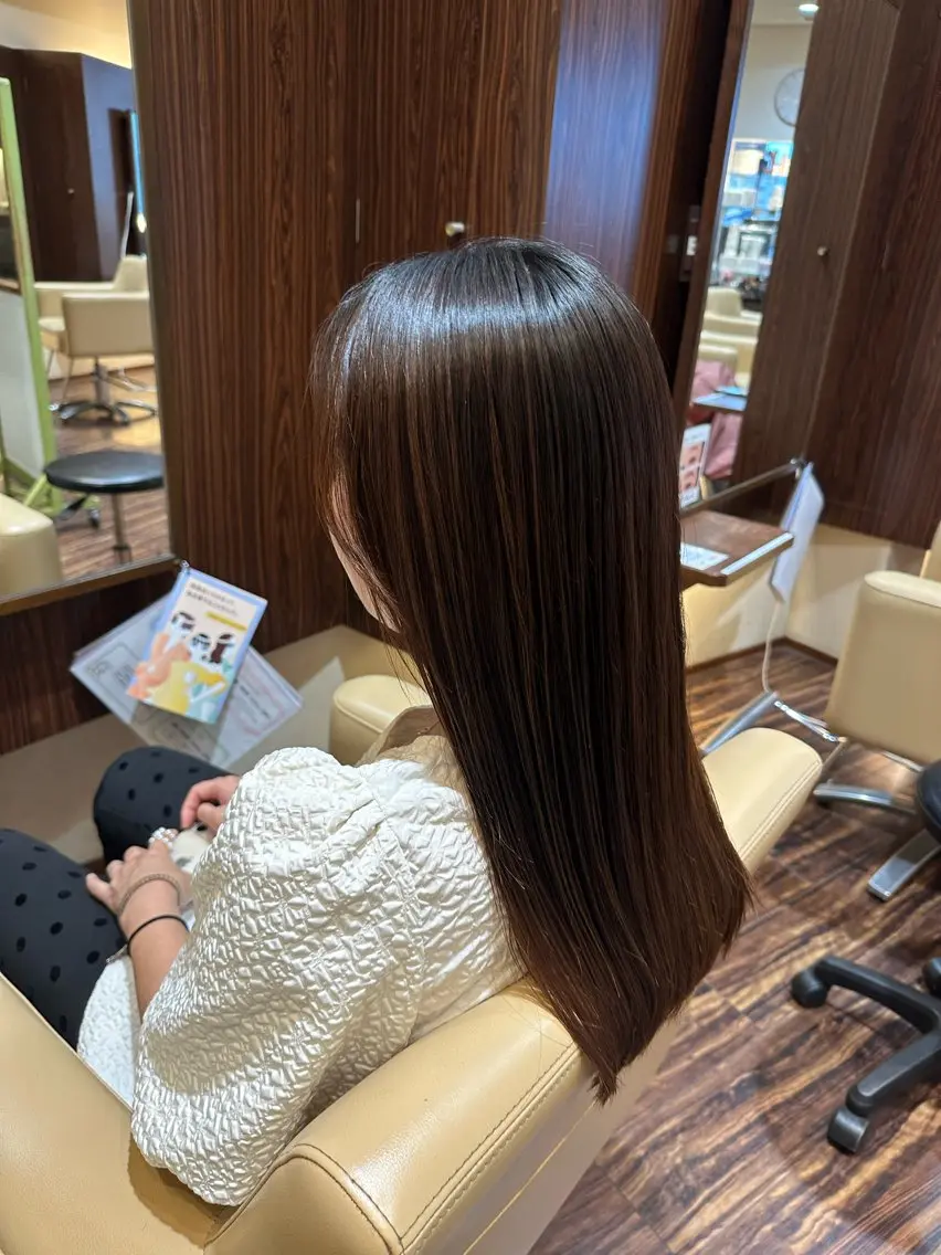 ロング パーマ ストレートパーマ 金丸 尚五のヘアスタイル