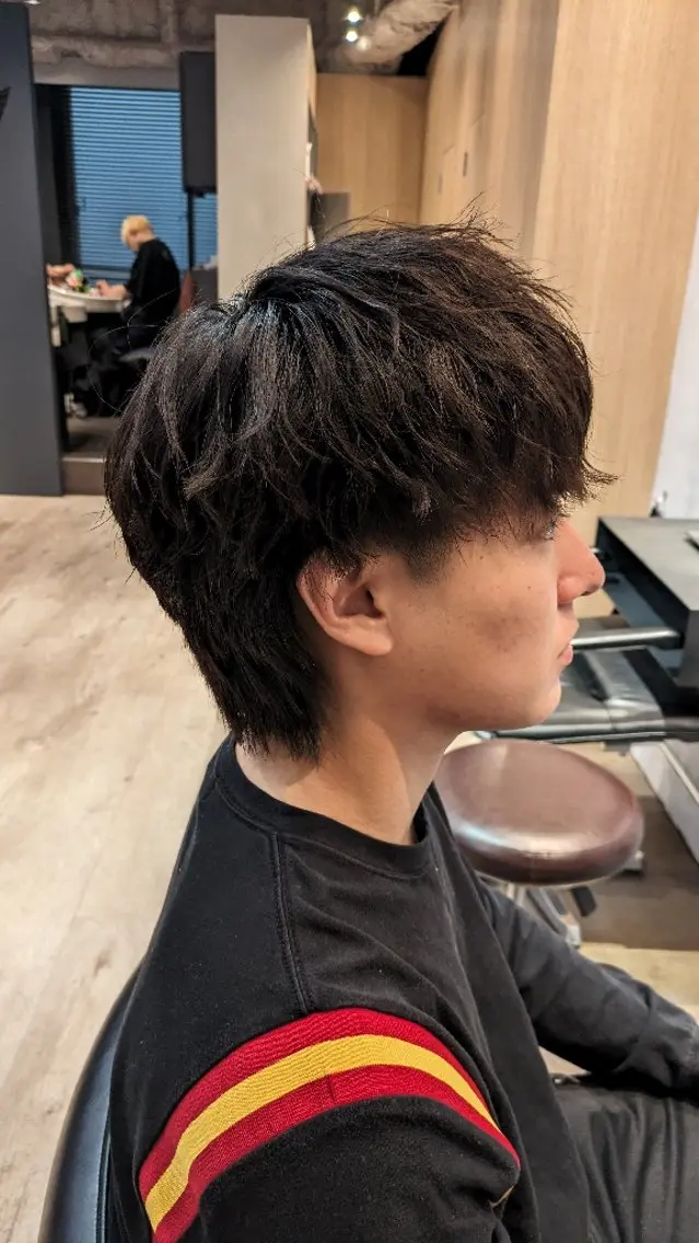 メンズ ミディアム メンズウルフカット くびれヘア ウルフカット こだっく /メンズカットのヘアスタイル
