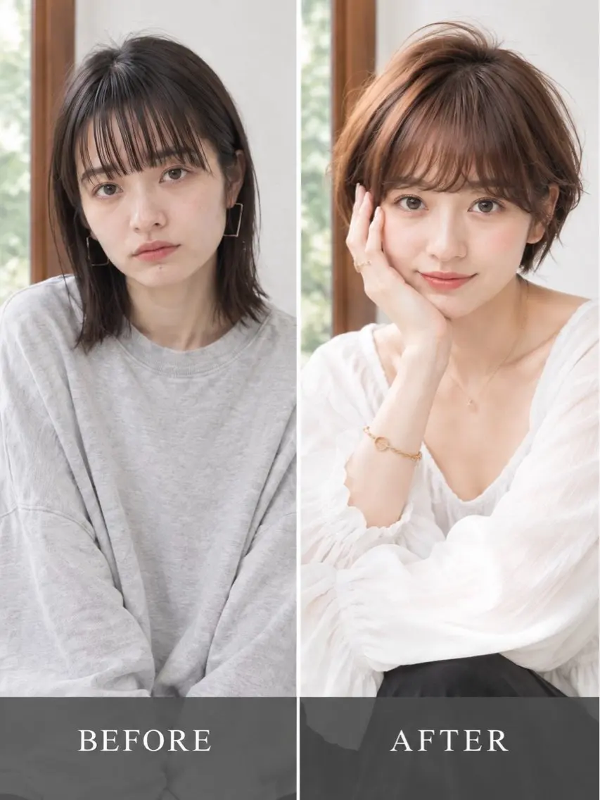 ショート カット ヘアカラー トリートメント 石川 修一のヘアスタイル