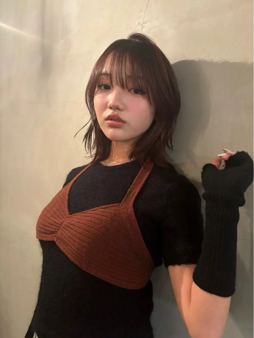 ミディアム カラー ボブレイヤー ボブ くびれヘア レイヤーカット カット レイヤー/ 透明感カラー/renのヘアスタイル