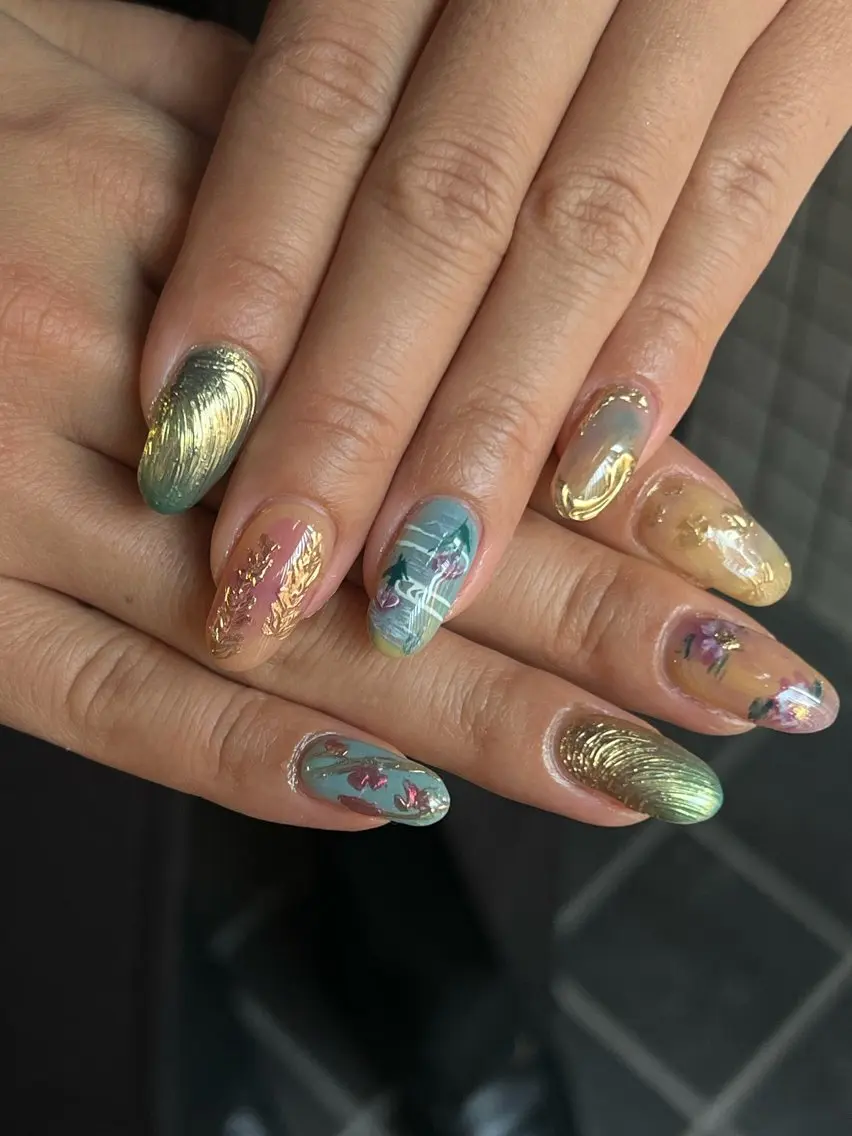 ネイル ハンドネイル Hata nail 🎀個性派ニュアンスのネイルデザイン