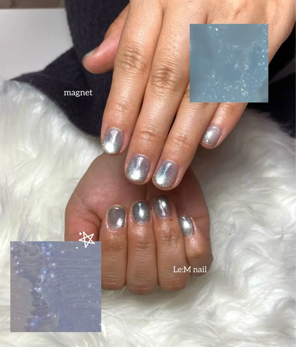 ネイル ジェルネイル マグネットネイル ハンドネイル Le:M nail Mikuのネイルデザイン
