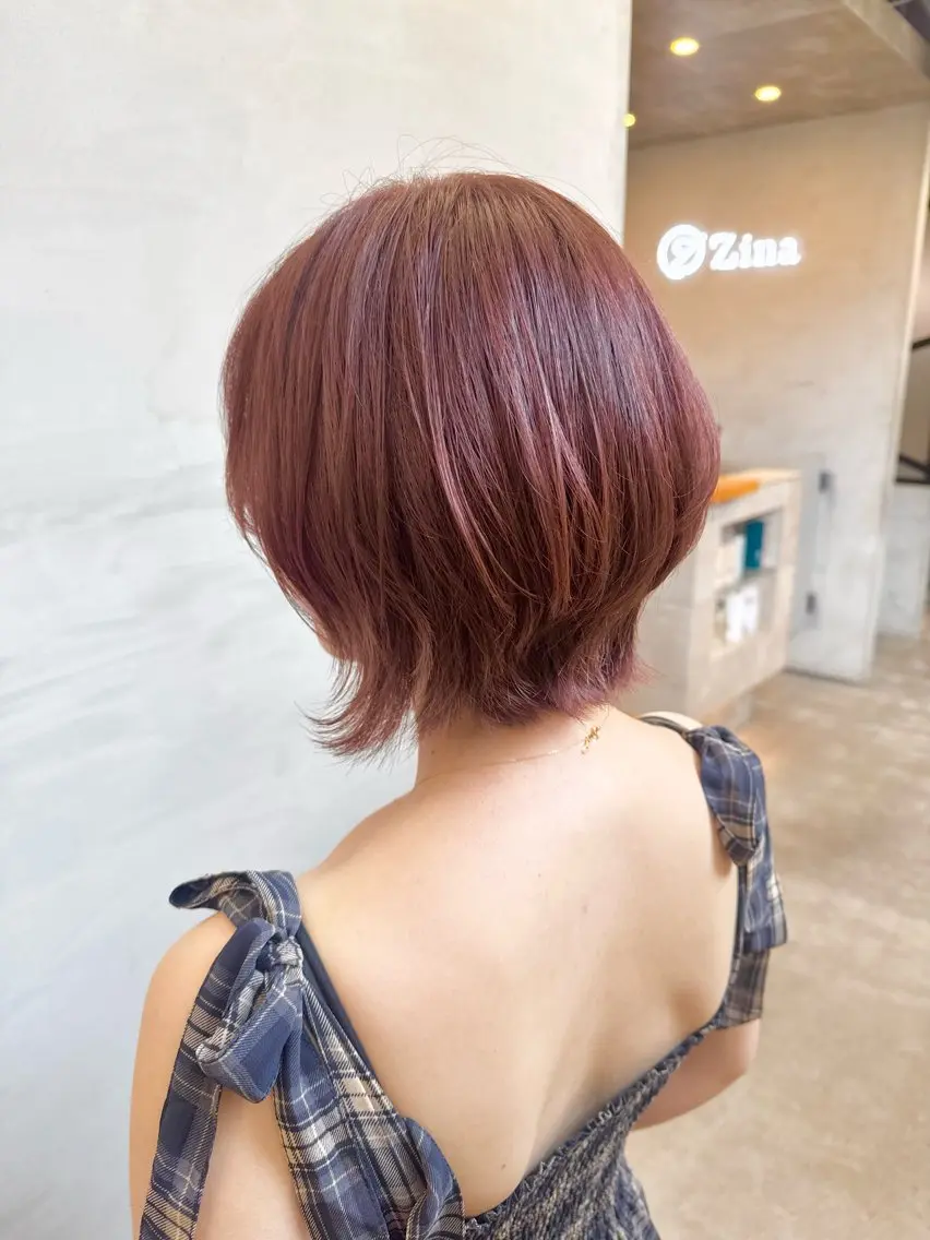 ショート カラー 髪質改善&艶カラー Zina💋池袋のヘアスタイル