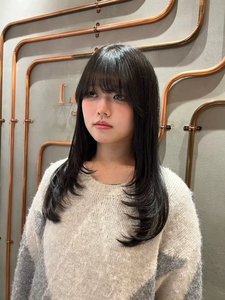 ミディアム 小久保美空/縮毛矯正 ミディアム/レイヤーのヘアスタイル
