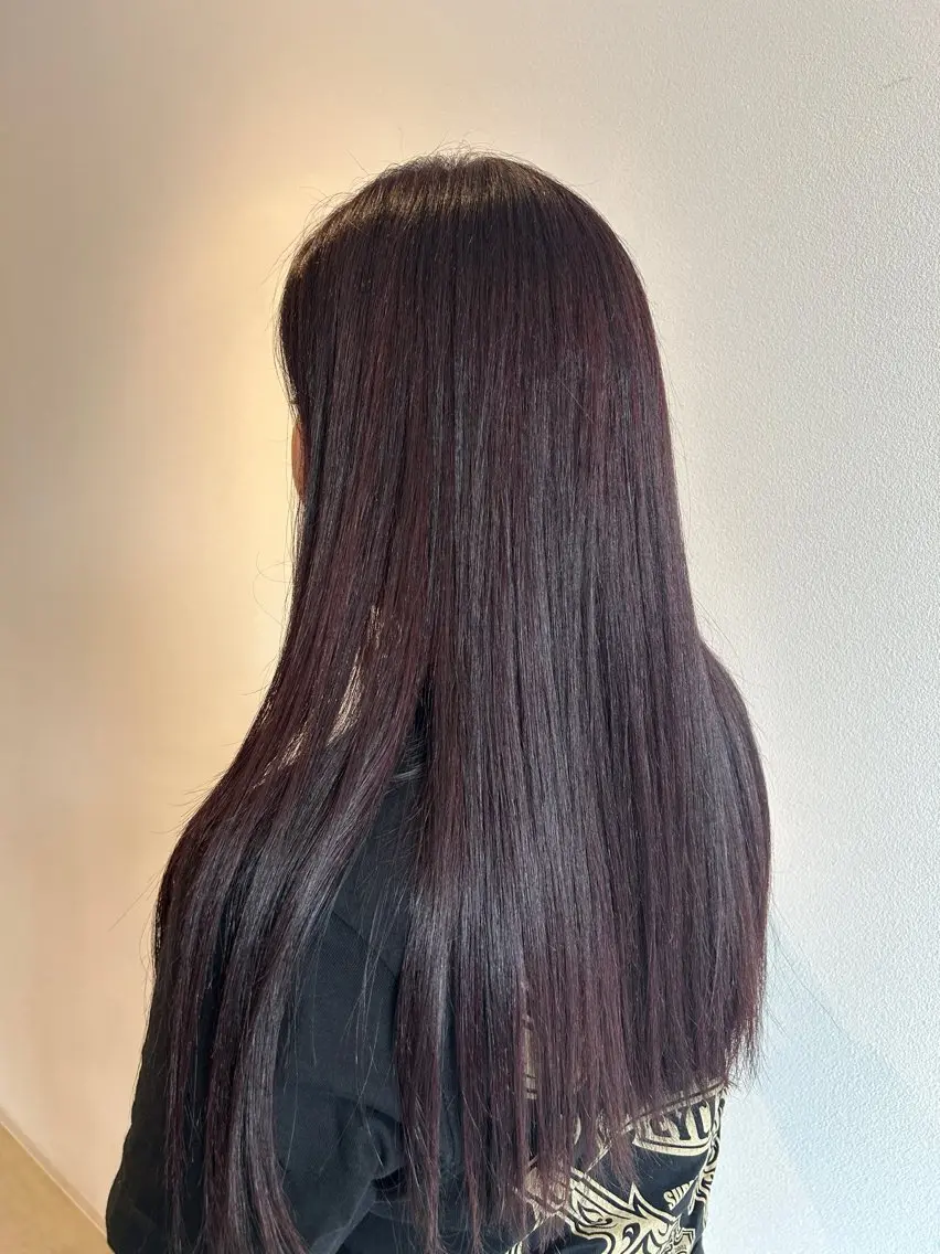 ロング 縮毛矯正 熊谷 鈴のヘアスタイル