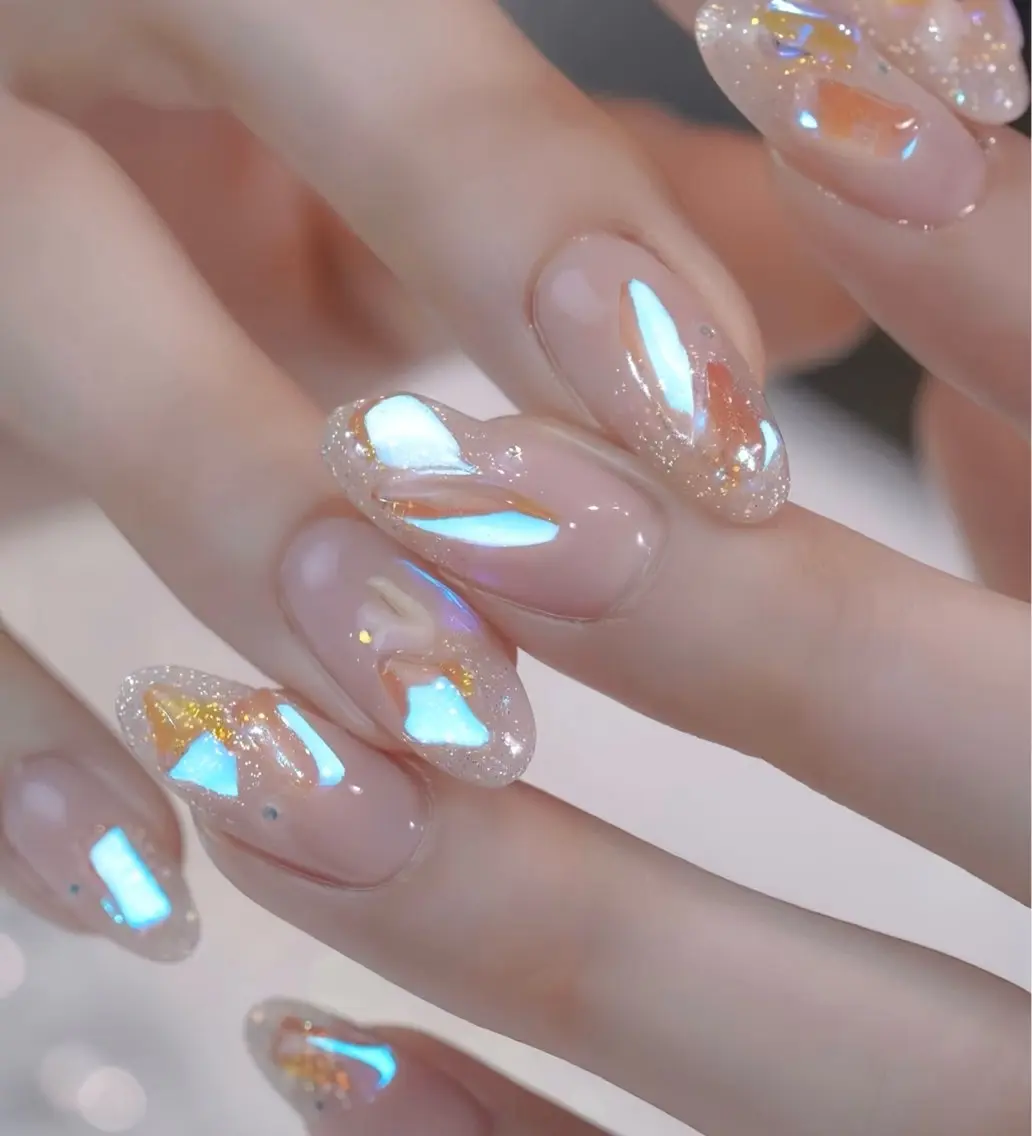 ショート ハンドネイル E🌷nail 長さだし専門店のネイルデザイン