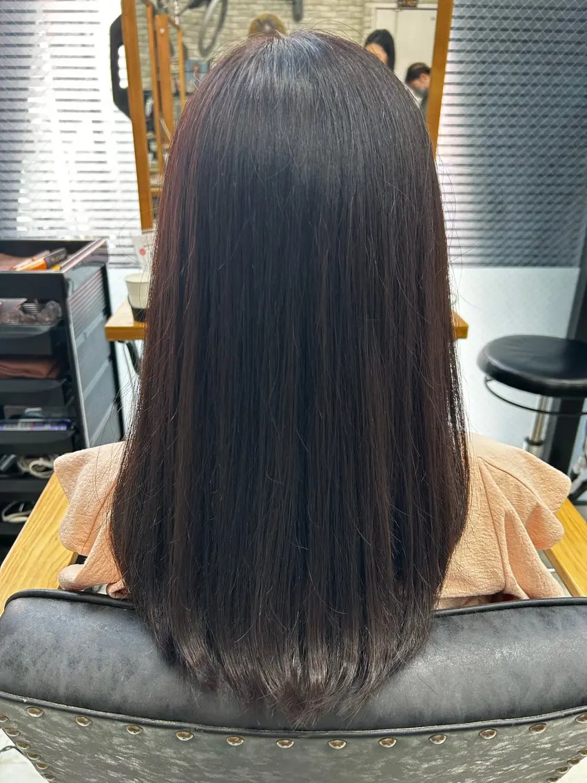 セミロング カラー 小野寺 舞のヘアスタイル