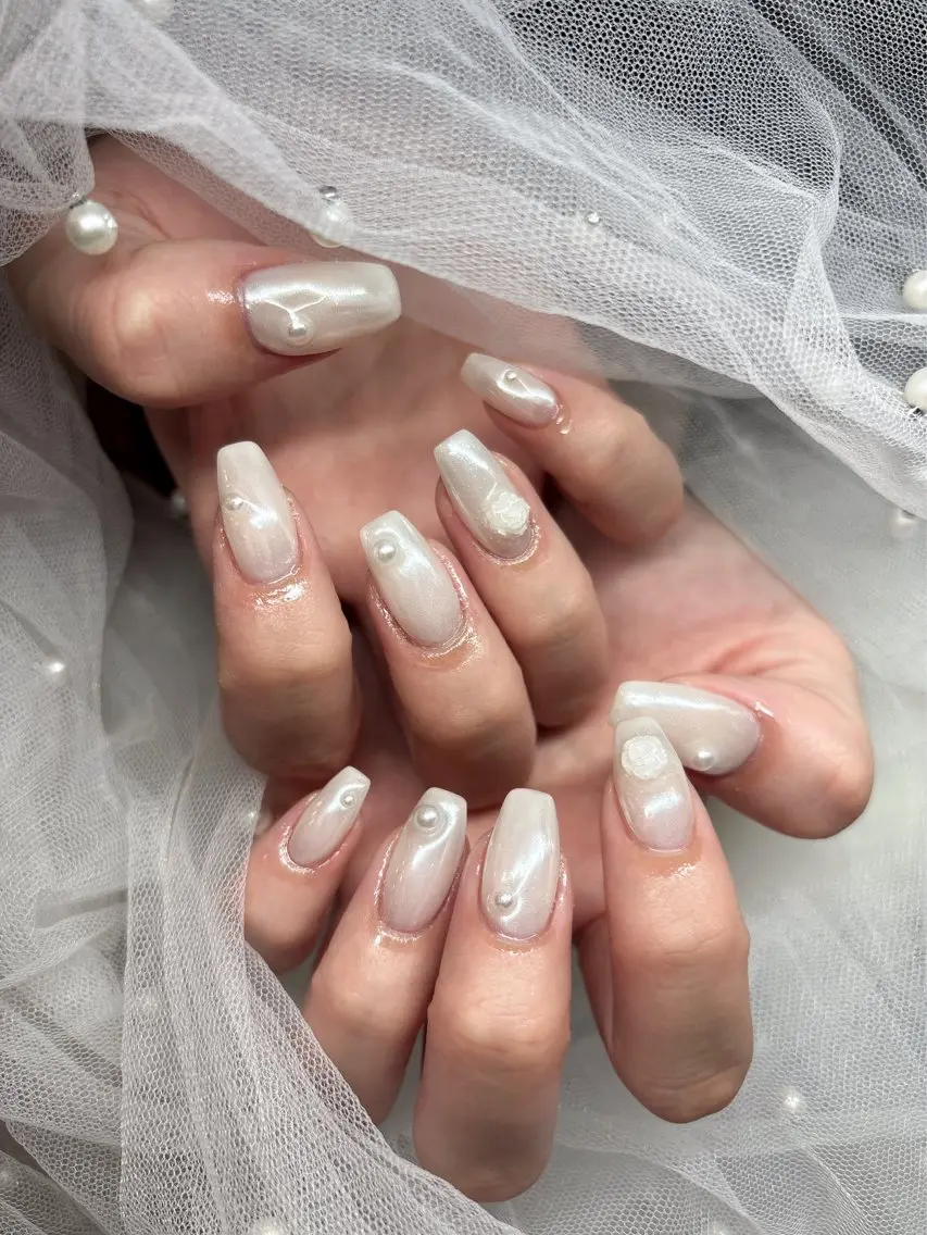 ネイル アートネイル ジェルネイル ロングネイル スカルプネイル シンプルネイル happiness nailのネイルデザイン