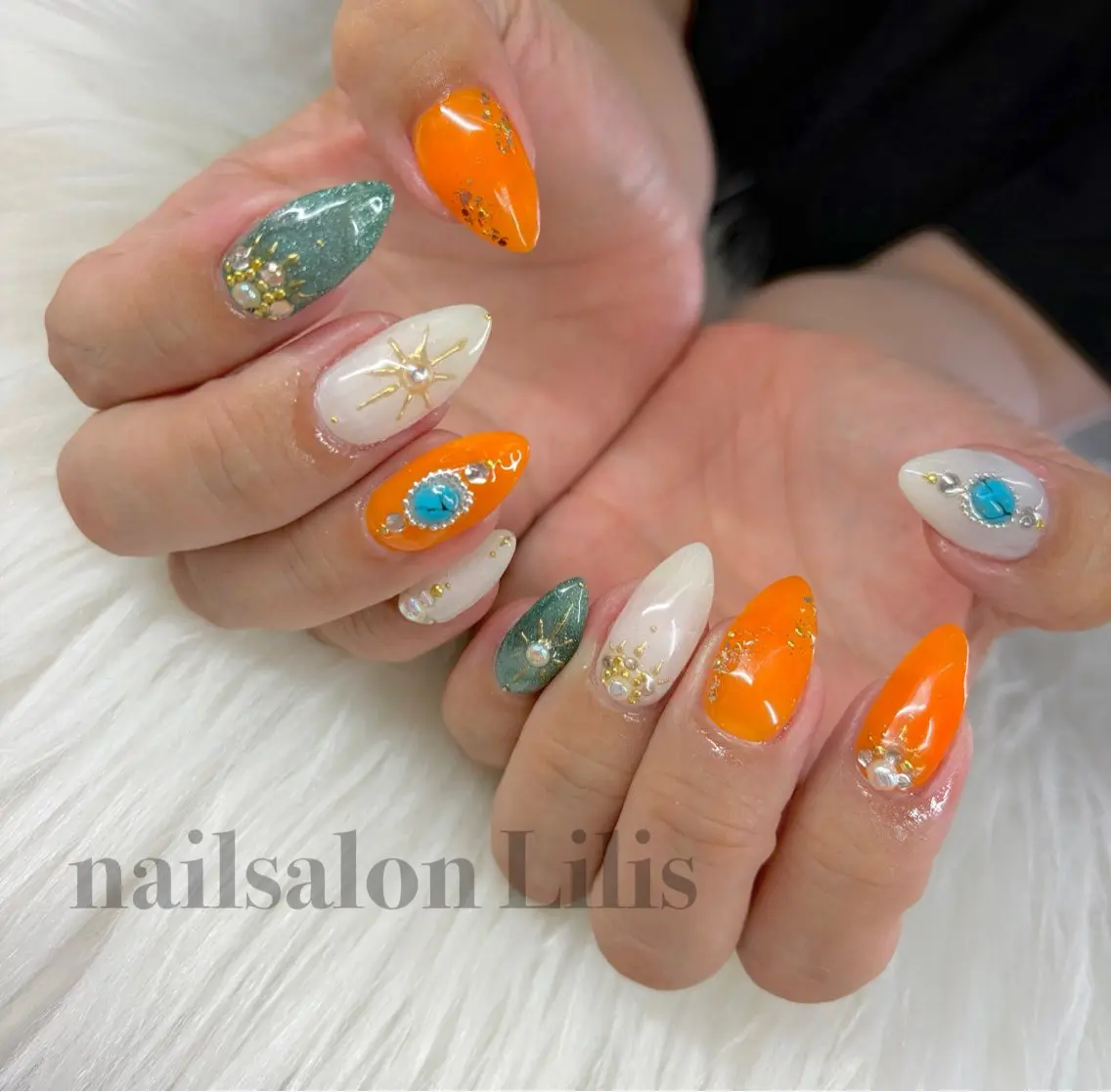 ネイル アートネイル 持ち込み ハンドネイル nailsalon Lilisのネイルデザイン