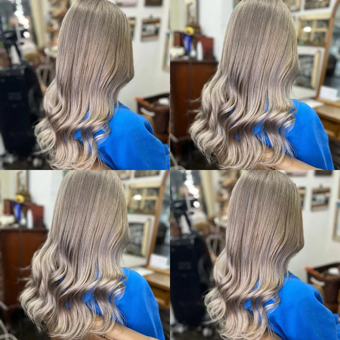 ロング カラー ハイトーンカラー カット ヘアカラー トリートメント モモカ/ハイトーン /バレイヤージュのヘアスタイル