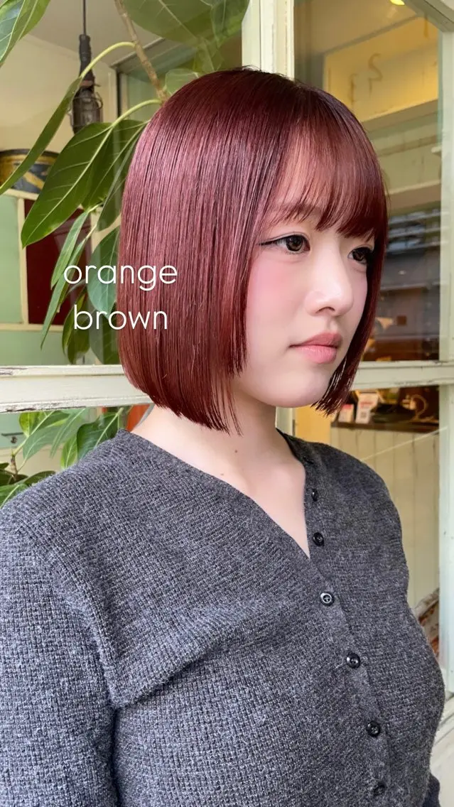 カラー ブリーチ ブリーチなしカラー Sourire西大分 ☘️いけだ　あおいのヘアスタイル