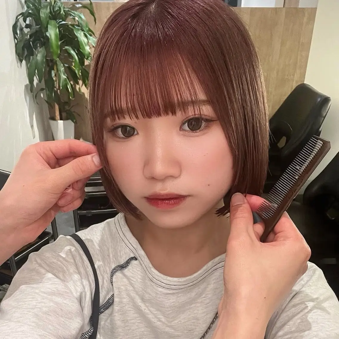 ショート カラー ベージュカラー ピンクカラー ピンクベージュ カラーモデル募集🪐 /KOKIのヘアスタイル